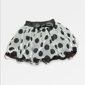 Gray Polkadot Tutu  Skirt